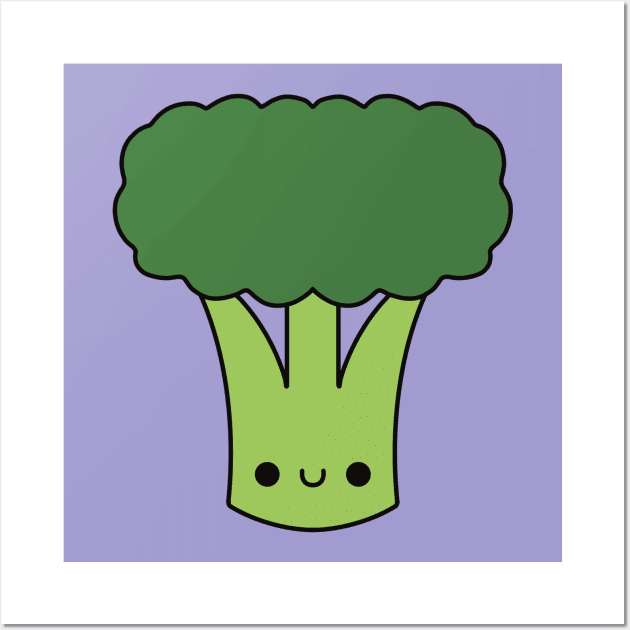 Cute Kawaii Broccoli Wall Art by KawaiiByDice